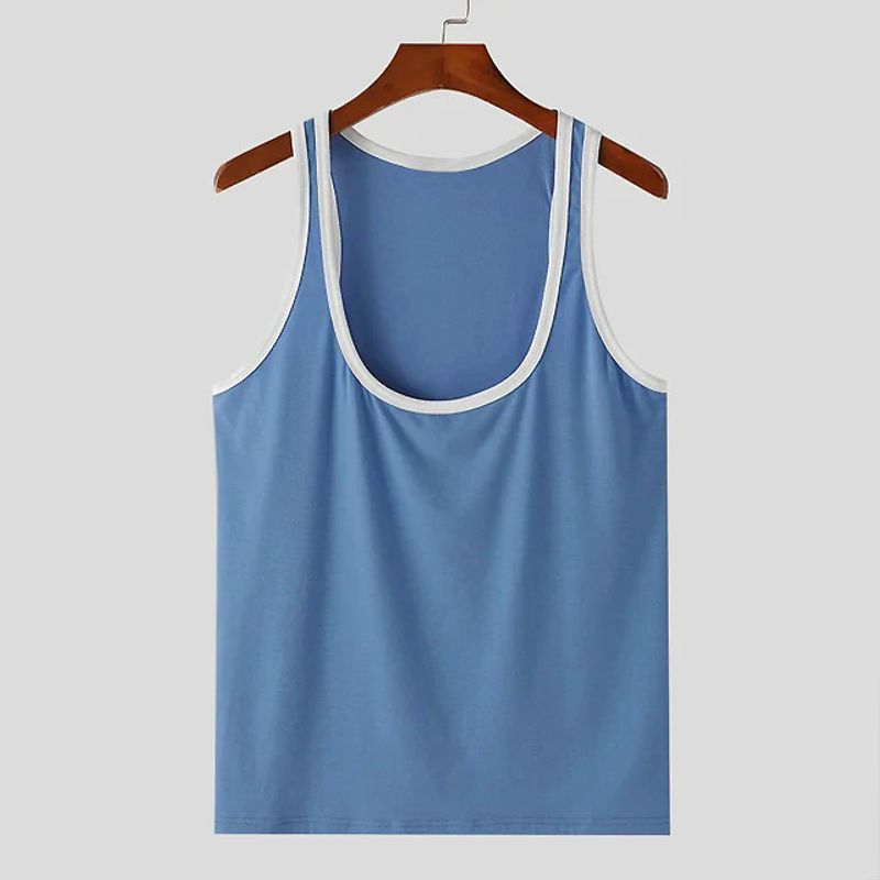 Vêtements d'été pour hommes, gilet de fitness fin et ajusté, gilet d'entraînement sportif en forme de I pour hommes, couleur_voghion.com