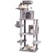 Cat Tree 68.5' Cat Tower With Cat Condos Sisal Scratching Post Light Grey_voghion.com