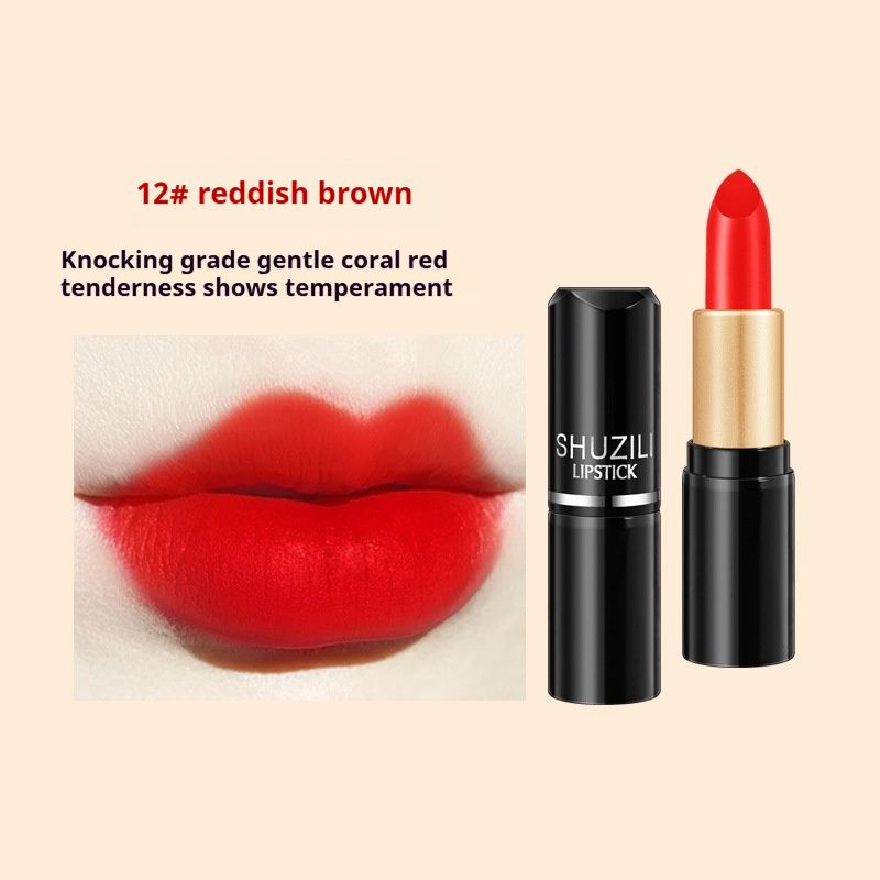 Lippenstift lässt sich leicht auftragen, ohne am Becher zu kleben. Feuchtigkeitsspendendes und pflegendes Make-up._voghion.com
