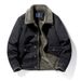 Men's Sherpa-Lined Denim Jacket – Winter-Ready With Extra Pockets (M-4XL, Blue/Black)_voghion.com