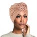 Kapelusz z warkoczem, turban w kształcie ślimaka, uniwersalny damski turban w jednolitym kolorze, na co dzień_voghion.com