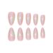 Almond-Shaped Press-On Nails With Aurora Glitter - Elegant & Glamorous False Nails For Women, Easy To Apply, Reusable, Natural-Looking Fake Nails_voghion.com