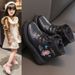Autumn Winter 24 New Korean Style Princess Short Children's Student Snow Girls' Mid-Calf Fashion Single Boots_voghion.com