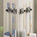 Suction Cup Mop Holder For Bathroom, Multi-Functional No-Drill Storage Rack, Household Cleaning Tool Organizer Hanger_voghion.com