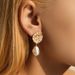 Special classic retro pearl earrings copper plated K real gold temperament French high end earrings_voghion.com