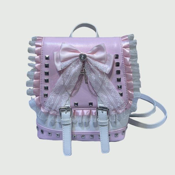 Zaino da viaggio casual con fiocco in pizzo, moda multifunzionale, primavera estate 2025, da donna, moda, cento nicchie personalizzate giornaliere_voghion.com