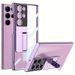 For S23Ultra Transparent Stand Phone Case Galaxy S23 Ultra All-Covering Drop-Resistant Hard Case Protective Case_voghion.com