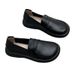 Handgefertigte Loafer aus echtem Leder für Damen 25 Frühling Sommer Literarische runde Zehenpartie Flache Slip-On-Damenschuhe aus Rindsleder_voghion.com