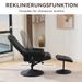 Massagesessel Mit Liegefunktion, Heizung & Hocker, Relax-Fernsehsessel Aus PU-Stoff, 360° Drehung, Schwarz_voghion.com