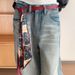 Leather Printed Scarf Waist Chain Personality Fashion Versatile Matching Jeans Belt Accessories For Women With A Sense_voghion.com