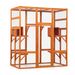Large Cat Enclosure with 5 Perches, 2 Condos and 1 Lockable Door, Orange_voghion.com