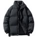 Winter New Down Men's Puffer Jacket Solid Color Thick Versatile Coat Warm Plus Size Cotton Clothing For Men_voghion.com