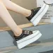 Fujin 6cm Denim Platform Wedge Genuine Leather Casual Spring Summer Autumn Comfy High Brand Chunky Sneakers Hidden Heels_voghion.com