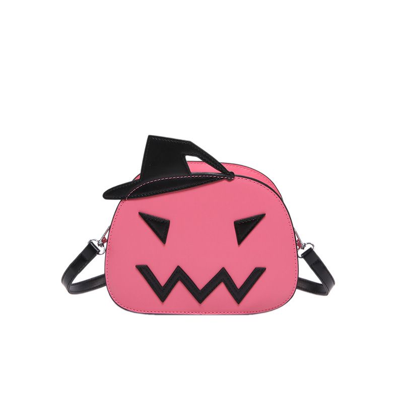 bag2024 Nuova borsa a tracolla singola con zucca 3D di Halloween da donna, alla moda, piccola e originale, quadrata_voghion.com