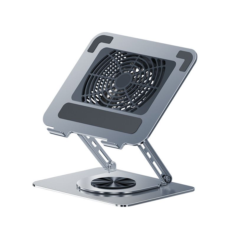 Rotatable Laptop Stand With Fan, Tablet Suspended Cooling Base, Desktop Heightening Rack_voghion.com