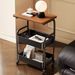 Cross-Border Double-Layer Coffee Trolley Side Living Room Sofa Tea Bedroom Storage Rack Small Table_voghion.com