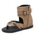 2025 New Rise Women's Pinched Toe, High Top, Slope Heel, Roman Shoes With Toe Covering, Summer Flat Sandals_voghion.com