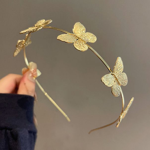 Moteriška elegantiška moteriška drugelio lydinio plaukų juosta_voghion.com