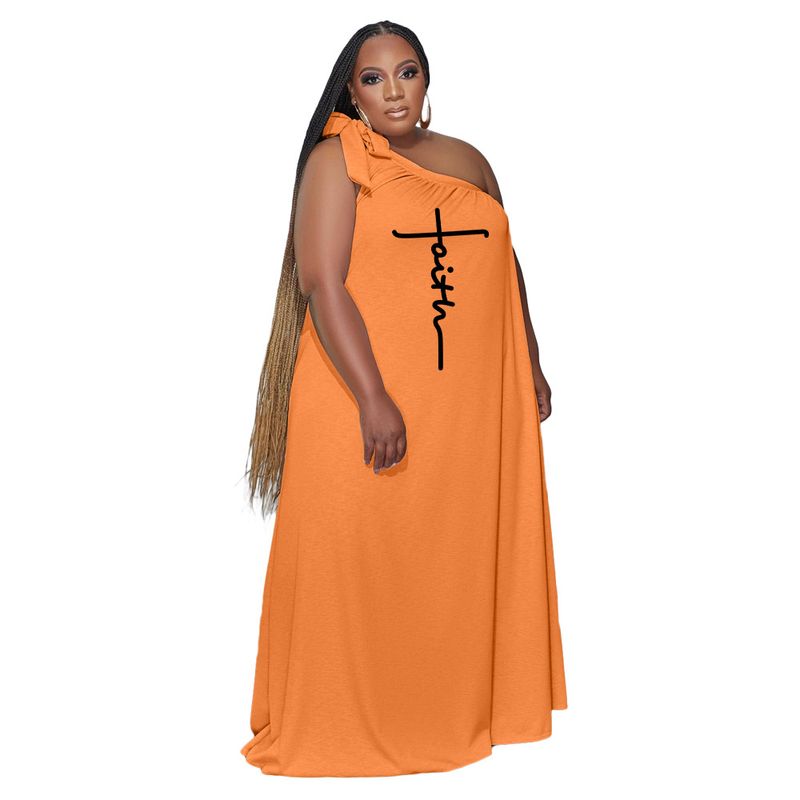 Women's Clothing Fashion One-shoulder Loose Casual Swing Nightclub Style Dress Plus Size Jumpsuit_voghion.com