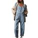 Women's Clothing Fashion Casual Loose Women's Denim Overalls Pants_voghion.com
