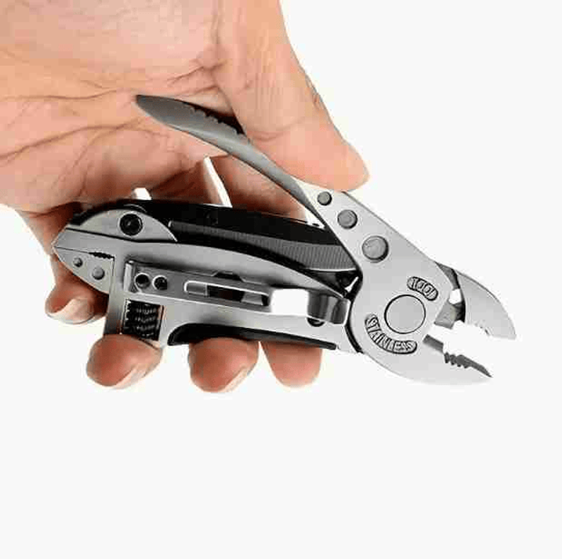 6 In 1 Portable Multitool Wrench Plier,Stainless Steel Multitool Adjustable Wrench Screwdriver Bits Pliers With Screwdriver,Bottle Opener & Saw Blade For Camping Survival Hunting Picnic DIY_voghion.com