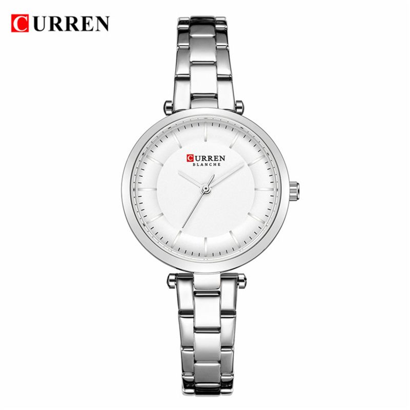 CURREN Dameshorloge Strass Mode Quartz Mesh Stalen Horloge voor Dames Causaal Blauw Dameshorloge bayan kol saati Luxe_voghion.com