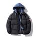Cappotto invernale 2024, giacca da uomo in cotone spesso da donna con cappuccio da coppia, semplice blocco di colore, caldo_voghion.com