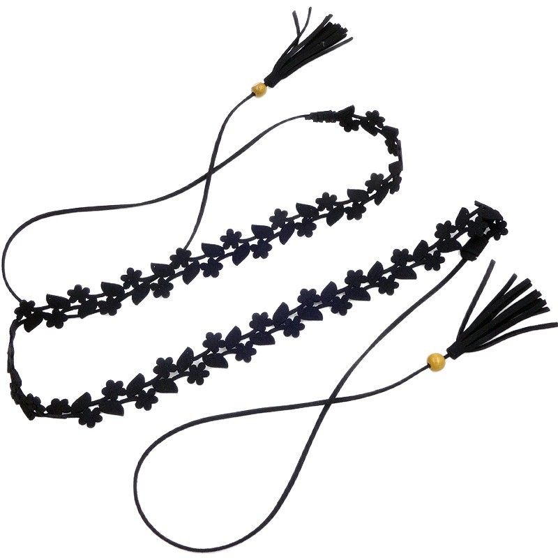 Stile etnico bohémien, versione coreana della nuova gonna con catena, cintura di alta qualità, corda bianca per la vita_voghion.com