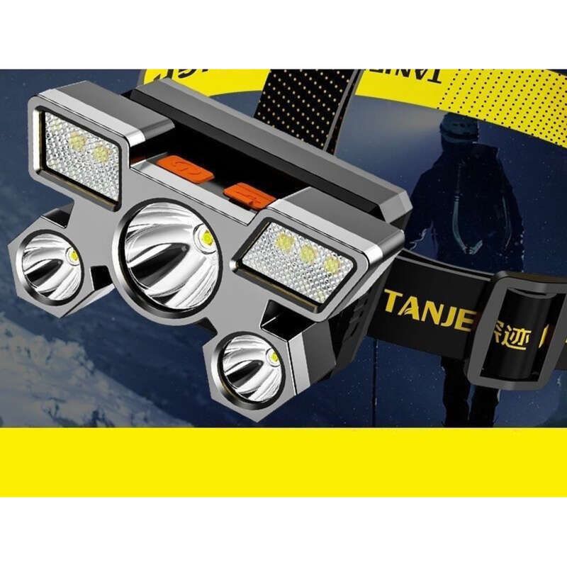 Lampe de poche LED d'extérieur rechargeable, longue portée, étanche et ultra lumineuse, idéale pour la pêche et l'exploitation minière_voghion.com