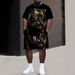 Men's Clothing Plus Size Summer T Shirt Shorts Suit Pattern Animal 3D Digital Printing Casual Beach Pants Suit_voghion.com