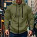 Abbigliamento da uomo Felpa con cappuccio e cerniera da uomo con tasche multiple - Pullover casual foderato in pile per corsa, palestra e streetwear_voghion.com