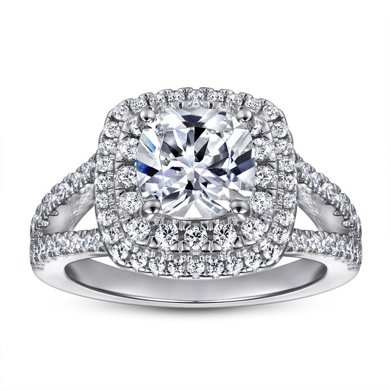 Anelli alla moda con micro zirconi intarsiati, anello in argento sterling S925, anello con diamanti simulati da donna_voghion.com