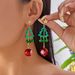 Orecchini pendenti con campanella di albero di Natale, design geometrico creativo dei cartoni animati, per le donne_voghion.com