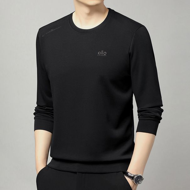 Maglietta casual a maniche lunghe da uomo, comodo strato di base termico, elegante pullover da indossare tutti i giorni, disponibile in diversi colori e taglie (M-4XL)_voghion.com