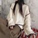 Design Women's Sweater Pullover Round Neck Irregular Contrasting Striped Knitted Sweater_voghion.com