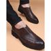 Men's Height Increasing Trendy Hairstylist Pointed Business Carved Breathable Casual Leather Shoes_voghion.com