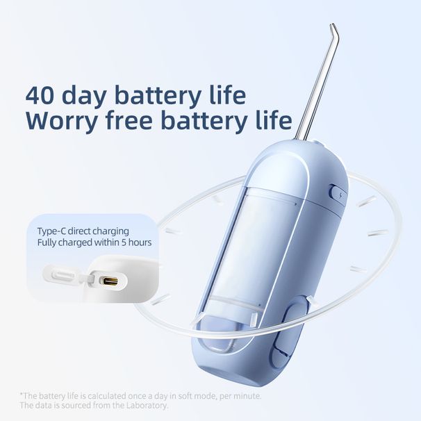 Pārnēsājama elektriskā zobu pagarinājumu tīrīšanas un skalošanas ierīce M1 kapsulā, kompakta un viegli pārnēsājama ortodontijai_voghion.com