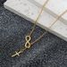 Religiöse Street Hip Hop Edelstahlkreuz 18 Karat Gold Halskette Schweißfest und lichtecht Premium Sense Infinite Titanstahl Einfache Damenkette_voghion.com