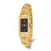 14K Ladies Rectangular Black 15x31mm Dial Solid Nugget Watch_voghion.com