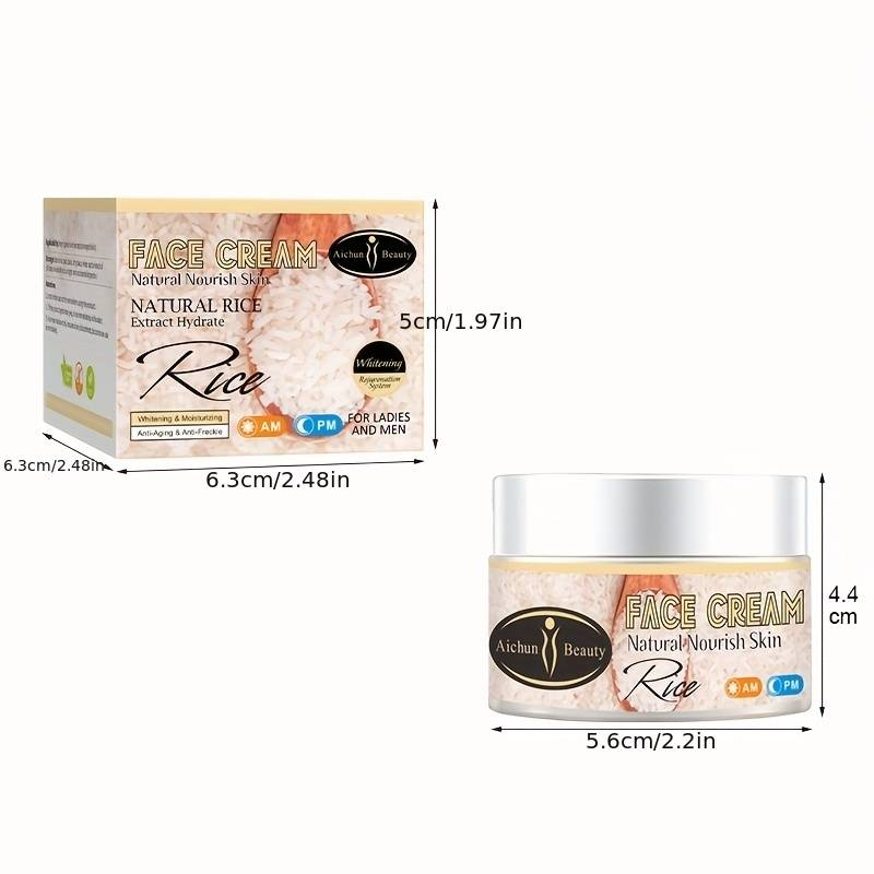 50ml Moisturizing Anti- Aging Anti Freckle Rice Face Cream_voghion.com