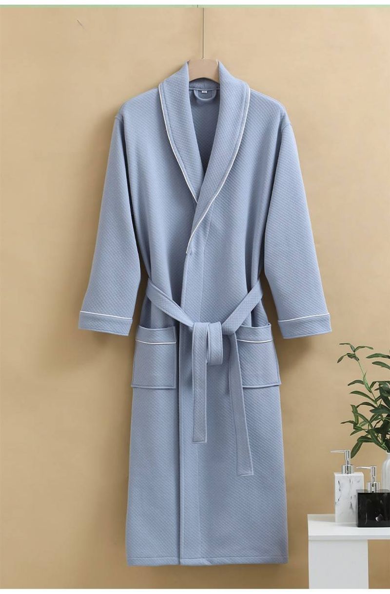 Albornoz de hotel para otoño e invierno, para las cuatro estaciones, con capa de aire de algodón, cálido, para parejas, absorbente, de una pieza._voghion.com