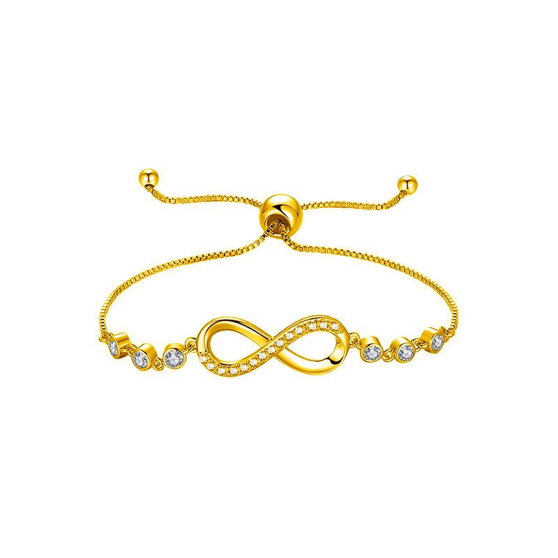 Klassische zirkon liebe ewige armband frauen unendliche liebe acht charakter armband zu express gefühle mode schmuck_voghion.com
