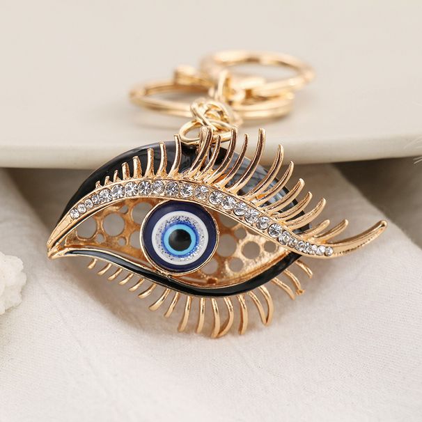 Pendentif de sac créatif en forme d'œil bleu, porte-clés en forme d'œil du diable, petit ornement en métal_voghion.com