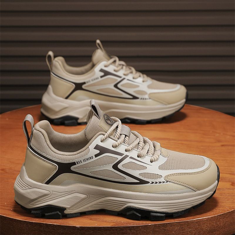 Új stílusú apacipő vastag talpú hétköznapi sokoldalú férficipő őszi és téli sportokhoz, könnyű, puha brit futólabda bőr felülettel és bársonycipővel_voghion.com