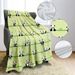 Coperta decorativa per divano e poltrona da letto con sfondo verde panda, super morbida e confortevole_voghion.com