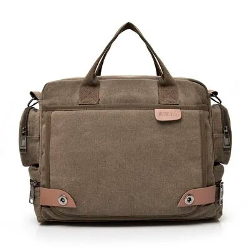 Märke Herr Crossbody-väskor Herr Canvas Axelväskor Boy Messenger-väskor Man Handväskor för resor Casual Large Satchel Grå_voghion.com