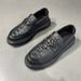 Bean Business-Lederschuhe mit Pferdeschnalle, modische britische Herren-Loafer mit One-Step-Stepping und dicker Sohle_voghion.com