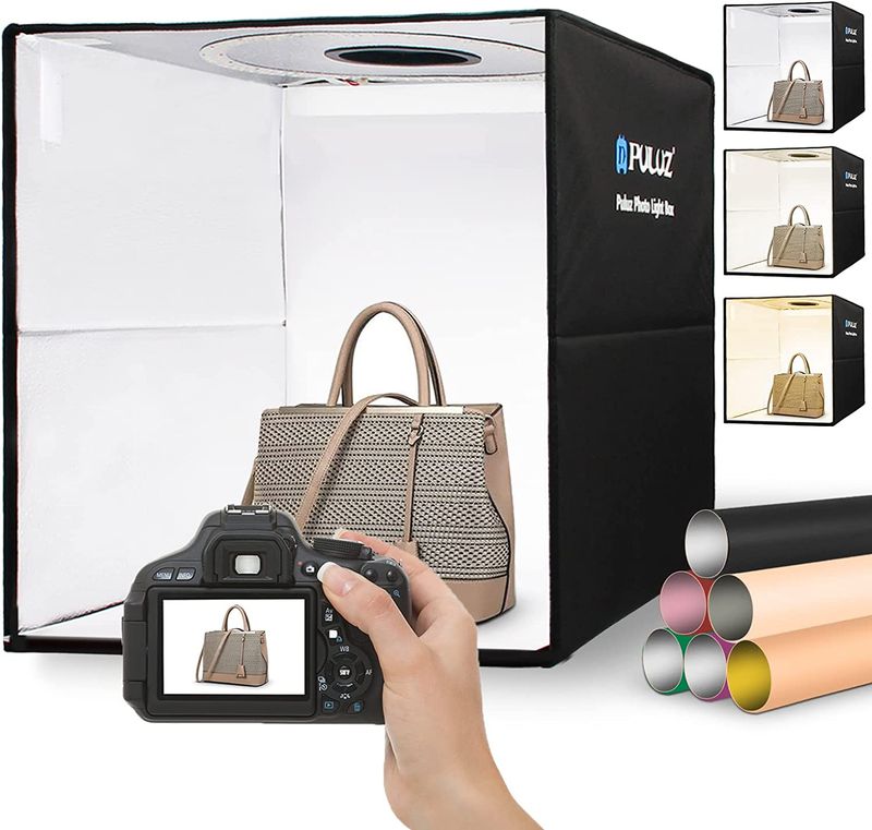 PULUZ Photo Studio Light Box 40Cm, 16'X16' Studio Box, Dimmable Light Box Photog_voghion.com