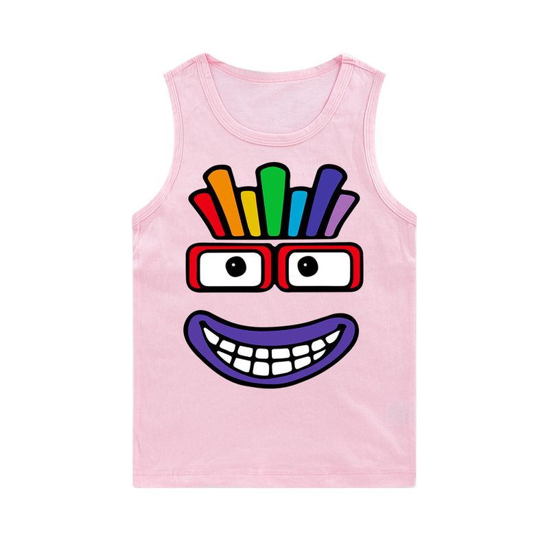 Bedrucktes ärmelloses Tanktop für ältere Jungen und Mädchen E789_voghion.com