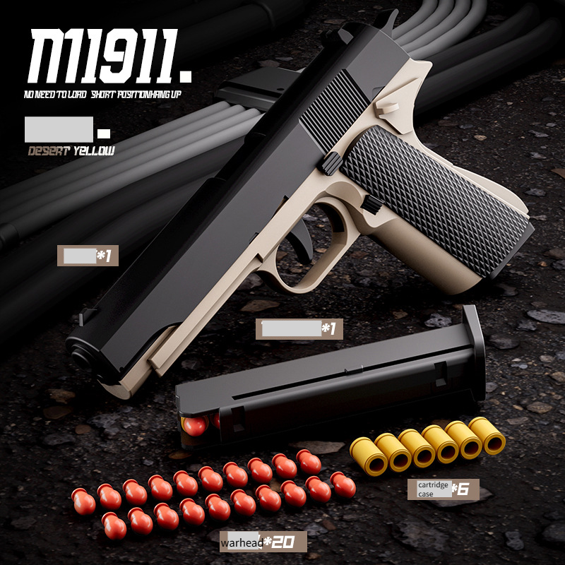 Kid's Toys Colt Linkage Return USP Automatic Ejection 1911 Desert Eagle Model Glock Children's Toy Gun_voghion.com
